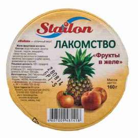 Желе фруктовое Stailon Лакомство фрукты в желе 160г