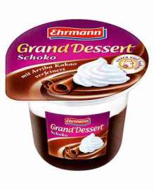 Пудинг Ehrmann Grand Dessert со взбитыми сливками шоколадный 4,9% 200г