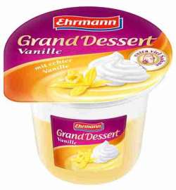 Пудинг Ehrmann Grand Dessert со взбитыми сливками ваниль 4,9% 200г
