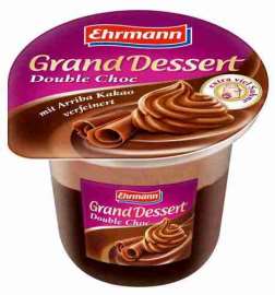 Пудинг Ehrmann Grand Dessert со взбитыми сливками двойной шоколад 4,7% 200г