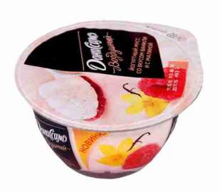 Мусс йогуртный Даниссимо ванильный двухсл с малиной 5,4% 135мл