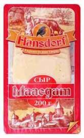 Сыр Hansdorf Маасдам 45% 200г нарезка Россия