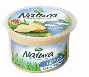 Сыр Arla Natura Сливочный Легкий 30% 400г цилиндр Россия