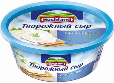 Сыр творожный Hochland сливочный 140г Россия