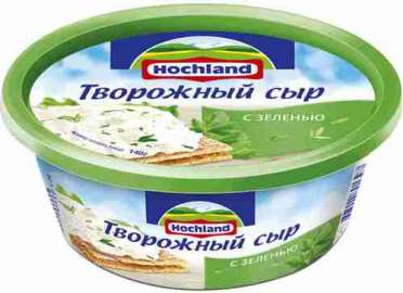 Сыр творожный Hochland с зеленью 140г Россия