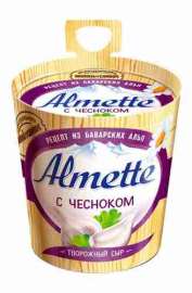 Сыр творожный Альметте с чесноком 150г Россия