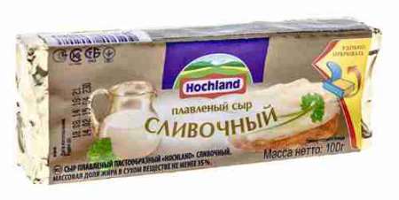 Сыр плавленый Hochland сливочный 100г фольга Россия