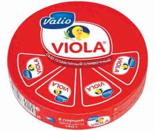 Сыр плавленый Valio Viola сливочная сегменты 140г Россия