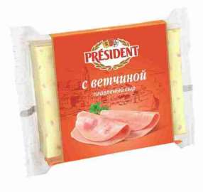 Сыр President Мастер Бутерброда с ветчиной ломтик 150г Россия