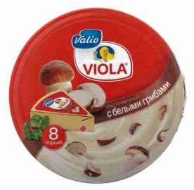Сыр плавленый Valio Viola с белыми грибами 130г Россия