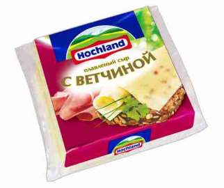 Сыр плавленый Hochland с ветчиной 150г ломтик Россия