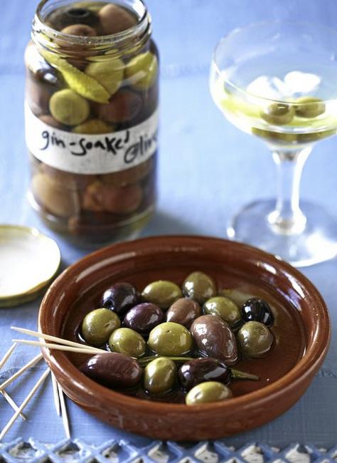 Острые оливки для мартини