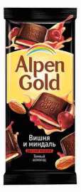 Шоколад темный Alpen Gold с миндально-вишневой начинкой 90г