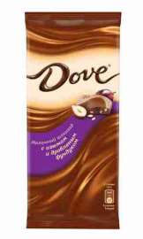 Шоколад DOVE молочный изюм/дроб фундук 90г