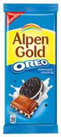 Шоколад молочный Alpen Gold с орео 95г