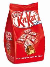 Конфеты Nestle KitKat мини молочный шоколад/хрустящая вафля 202г