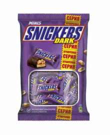 Шоколад Snickers темный минис 180г