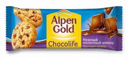 Печенье Alpen Gold Chocolife с шоколадом 135г