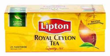 Чай черный Lipton Royal Ceylon 25пак