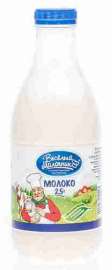 Молоко пастер Веселый молочник 2,5% 930мл бут