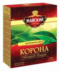 Чай черный Майский Корона Российской империи 100пак