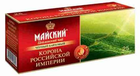 Чай черный Майский Корона Российской Империи 25пак