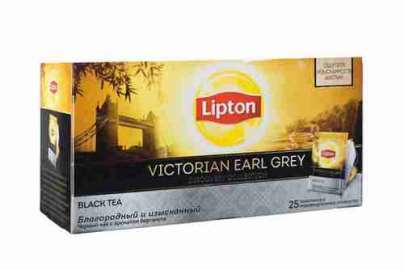 Чай Lipton Victorian Earl Grey  черный байховый ароматизированный в пакетиках для разовой заварки, 25 пак