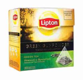 Чай зеленый Lipton Green gunpowder 20пак