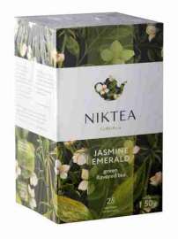 Чай зеленый Niktea Jasmine Emerald  байховый цветки жасмина 25 пак