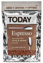 Кофе Today Espresso растворимый 75г пак