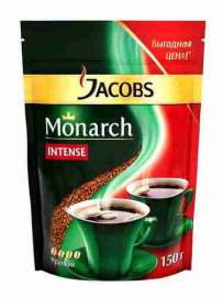 Кофе Jacobs Monarch Intense растворимый 150г пак