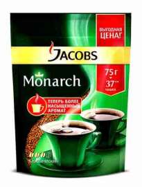 Кофе Jacobs Monarch растворимый 75г пак