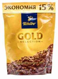Кофе Tchibo Gold selection растворимый 150г пак