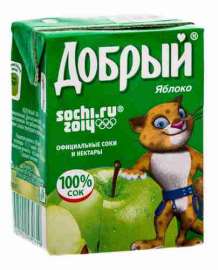 Сок Добрый яблоко 0.2л т/п