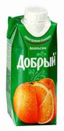 Нектар Добрый апельсин 0,33л т/пак