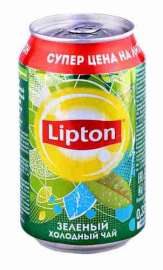 Напиток Lipton чай зеленый б/алк 0,33л ж/б