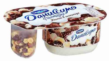 Йогурт Danone Даниссимо Фантазия с кукурузными хлопьями 6,9% 105г