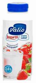 Йогурт питьевой Valio клубника 0,4% 330г