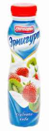 Напиток йогуртный Ehrmann Эрмигурт клубника/киви 1,2% 290г