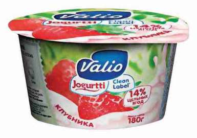 Йогурт Valio клубника 2,6% 180г