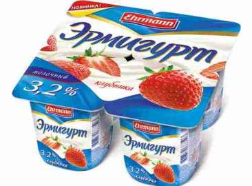 Продукт йогуртный Эрмигурт молочный 3,2% клубника 115г
