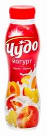 Йогурт питьевой Чудо персик/абрикос 2,4% 270г бут