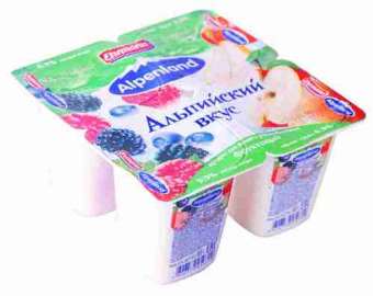 Продукт йогуртный Alpenland лесные ягоды/яблоко-груша 0,3% 95г