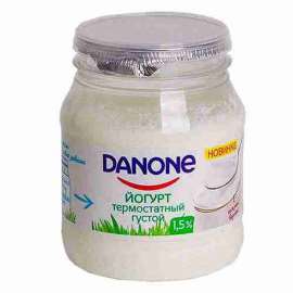 Йогурт Danone натуральный термостатный 1,5% 250г пл/б