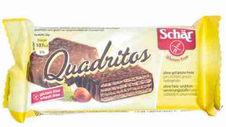 Батончик вафельный Schar Quadritos в шоколаде 40г