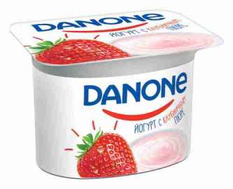 Йогурт Danone клубника 2,9% 110г