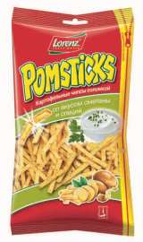 Картофельные чипсы Pomsticks соломкой сметана и зелень 100г