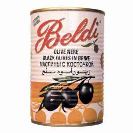 Маслины чёрные Beldi с/к 185г ж/б