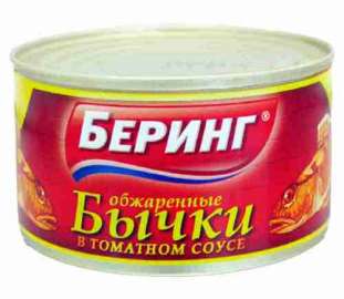 Бычки обжаренные Беринг в томатном соусе 240г