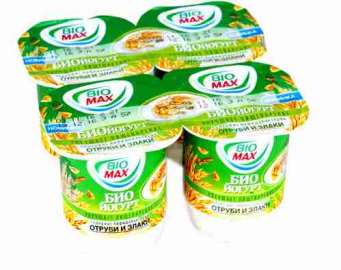 Йогурт вязкий Bio-Max отруби/злаки 2,6% 125г
